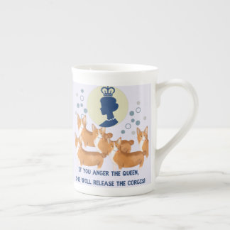 Tasse En Porcelaine Queen et Corgis Witty et Whimsical