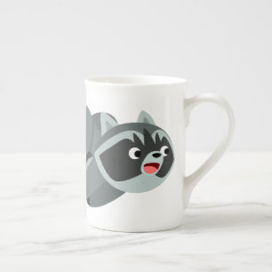 Tasse En Porcelaine Raccoon de dessin animé mignon