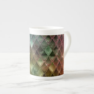 Tasse En Porcelaine Rainbow Dragon Scales Texture