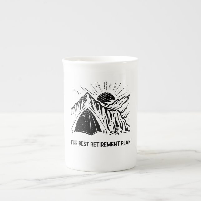 Tasse En Porcelaine Randonnée et Camping (Devant)