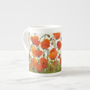 Tasse En Porcelaine Rangées des pavots I