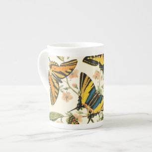 Tasse En Porcelaine Rassemblement coloré de papillons et de chenilles
