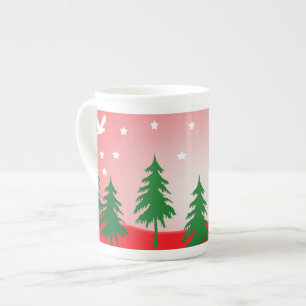 Tasse En Porcelaine Red noël neige