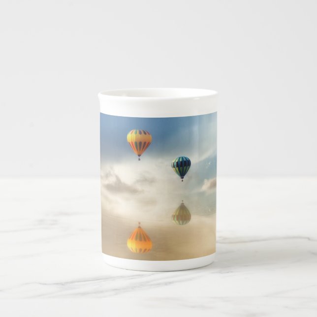 Tasse En Porcelaine Réflexion chaude de l'eau de ballons à air (Devant)