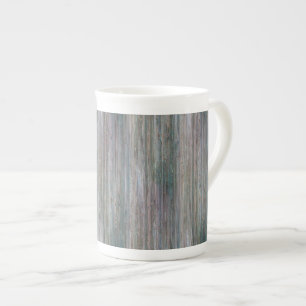 Tasse En Porcelaine Regard du bois en bambou buriné de grain