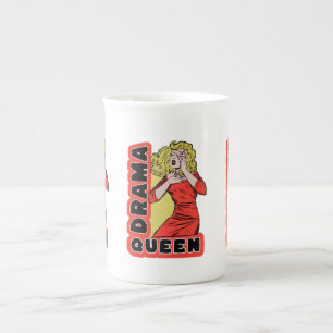 Tasse En Porcelaine Reine de drame parce que tout m'excite trop