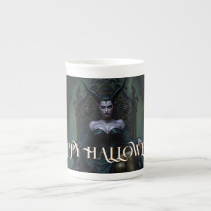 Tasse En Porcelaine Reine Démon Trônant à la Lumière des Chandelles