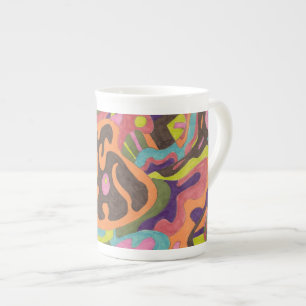 Tasse En Porcelaine "Release" Original Abstrait