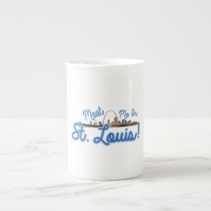 Tasse En Porcelaine Rencontrez-Moi À Saint-Louis !