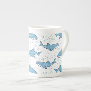 Tasse En Porcelaine Requin de baleine étoilé (lumière)