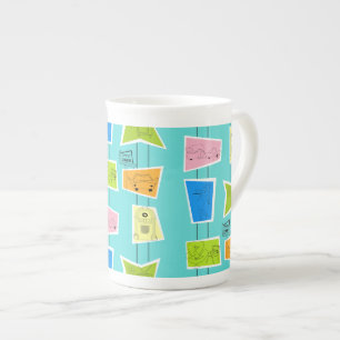 Tasse En Porcelaine Rétro tasse atomique de porcelaine tendre de