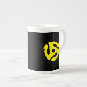 Tasse En Porcelaine Rétro Vintage Yellow 45 Spacer DJ