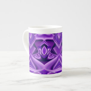 Tasse En Porcelaine Rêves arc-en-ciel à fleurs violettes