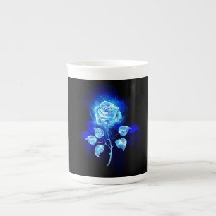 Tasse En Porcelaine Rose bleu brûlant