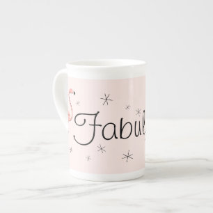Tasse en porcelaine rose flamant rose Fabuleux !