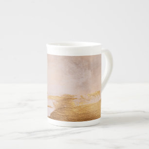 Tasse En Porcelaine Rose Gold Blush and Gold Texture