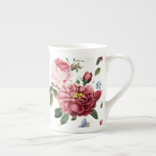 Tasse En Porcelaine Roses anglaises roses élégantes vintage romantique
