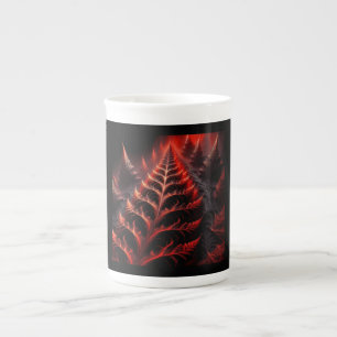 Tasse En Porcelaine Route Fractée Noire & Rouge Mandelbrot Vers L'Enfe