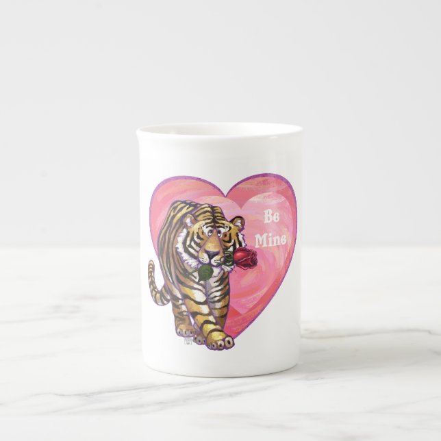 Tasse En Porcelaine Saint Valentin de Tigre (Devant)