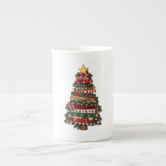 Tasse En Porcelaine Sapin de Noël rustique