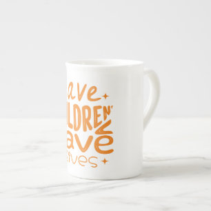 Tasse En Porcelaine Sauver les enfants, sauver des vies