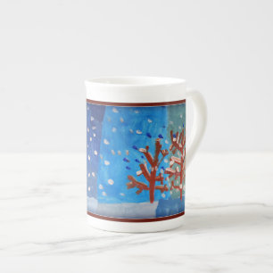 Tasse En Porcelaine Scène hivernale