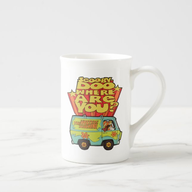 Tasse En Porcelaine Scooby-Doo | "Où Es-Tu ?" Retro Cartoon Van (Droite)