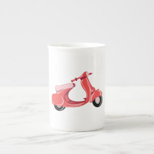 Tasse En Porcelaine Scooter rouge