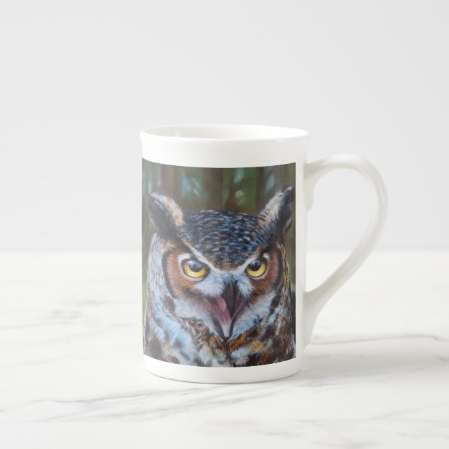 Tasse En Porcelaine Screeching Owl Latte mok (Droite)