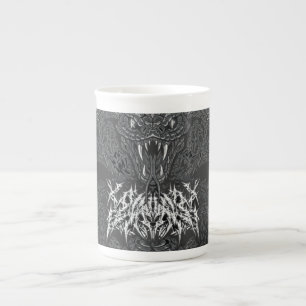 Tasse En Porcelaine Serpent Art Déco blanc   Graphique de cobra orneme