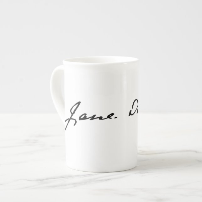 Tasse En Porcelaine Signature de Jane Austen (Devant gauche)