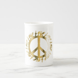 TASSE EN PORCELAINE SIGNE DE PAIX LOVE HANDS