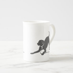Tasse En Porcelaine Silhouette de l'extracteur Labrador