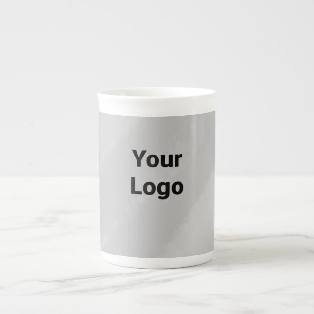 Tasse En Porcelaine simple minimum ajouter votre texte monogramme phot (Devant)