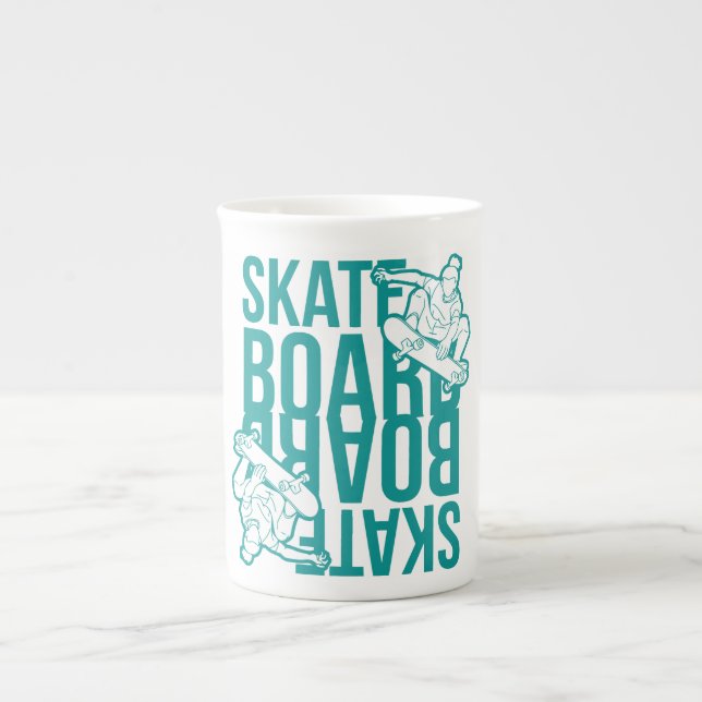 Tasse En Porcelaine skateboard  (Devant)