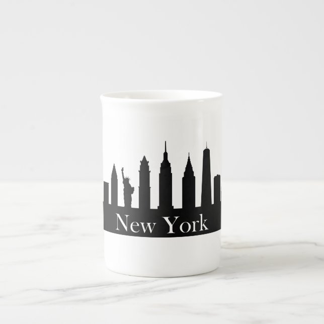 Tasse En Porcelaine Skyline New York (Devant)