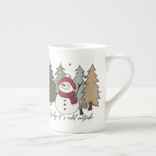 Tasse En Porcelaine Snowman Baby Il fait froid dehors
