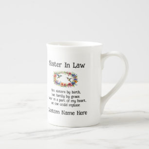 Tasse En Porcelaine Soeur Totalement Personnalisée En Droit Cousin Etc