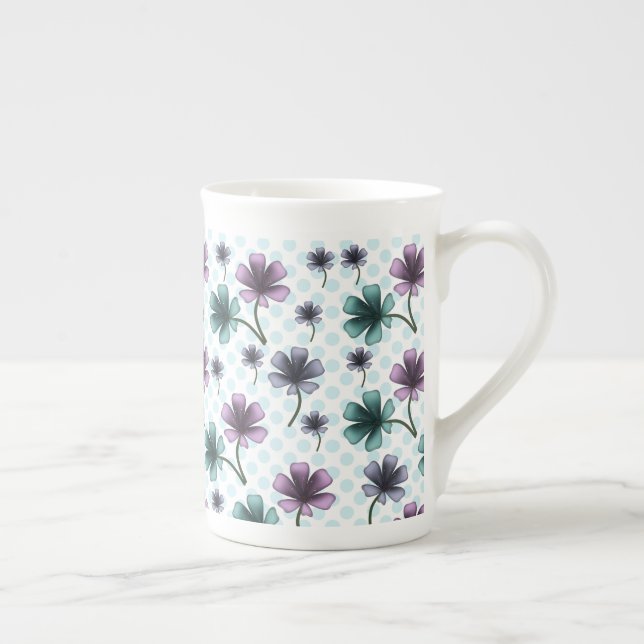 Tasse En Porcelaine Soft Cottagecore Floral Pattern | Pastel Aesthetic (Droite)