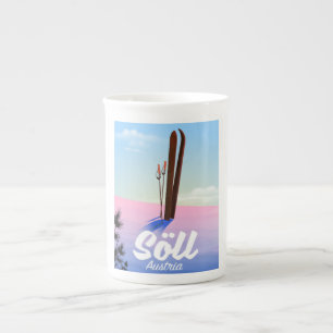 Tasse En Porcelaine Söll, Autriche Affiche de voyage ski