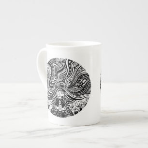 Tasse En Porcelaine Souhaits d'ange de Grincheux de porcelaine tendre