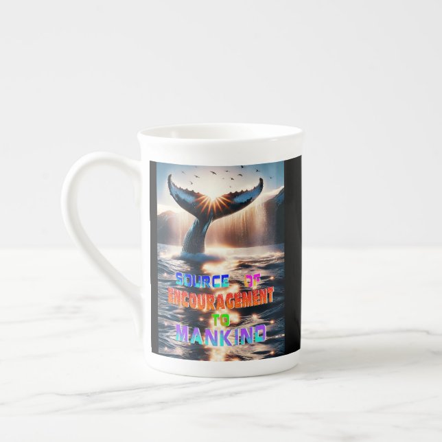 Tasse En Porcelaine Source D'Encouragement À L'Humanité (Gauche)