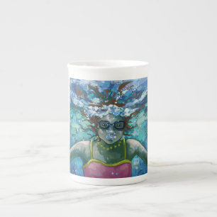 Tasse En Porcelaine Sous la nage aquatique