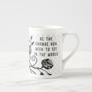 Tasse En Porcelaine Soyez le changement que vous souhaitez voir la cit