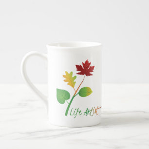 Tasse En Porcelaine Soyez un artiste de la vie Citation motivationnell