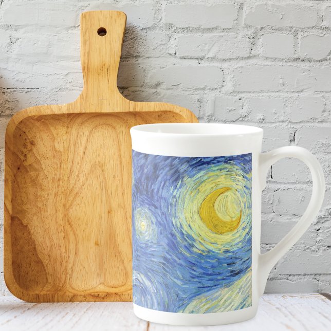 Tasse En Porcelaine Starry Night Moon Vincent van Gogh (Créateur téléchargé)