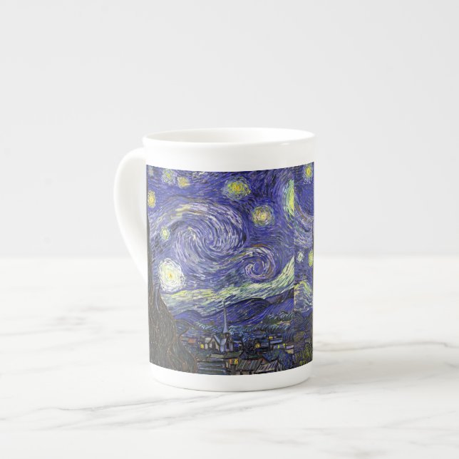 Tasse En Porcelaine Starry Night, Vincent Van Gogh. (Devant gauche)
