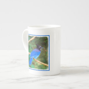 Tasse En Porcelaine Steller's Jay Painting - Art original pour oiseaux
