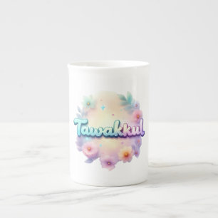 Tasse En Porcelaine Sticker de style Tawakkul Pastel Kawaii - Mot isla