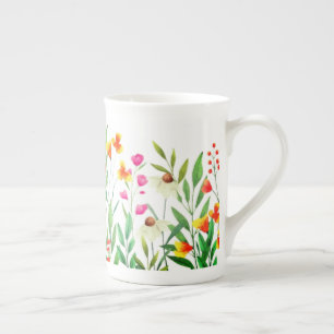 Tasse En Porcelaine Sublimation fleur sauvage